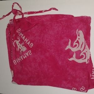 Bahamas Pink & White Sarong EUC